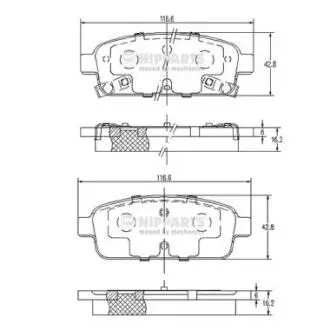 N3610906 Тормозные колодки дисковые NIPPARTS подбор по vin на Brocar