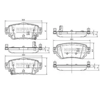 N3611060 Тормозные колодки дисковые NIPPARTS подбор по vin на Brocar