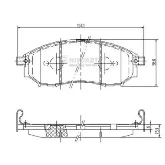 J3601094 Тормозные колодки дисковые NIPPARTS подбор по vin на Brocar