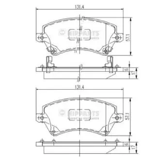 J3602101 Тормозные колодки дисковые NIPPARTS подбор по vin на Brocar