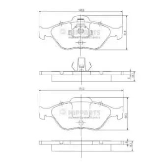 J3603065 Гальмівні колодки NIPPARTS підбір по vin на Brocar