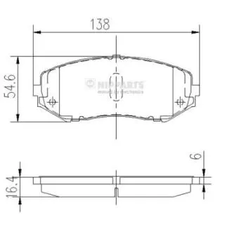 J3608029 Тормозные колодки дисковые NIPPARTS подбор по vin на Brocar