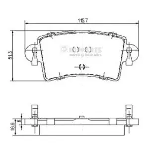 J3611046 Тормозные колодки дисковые NIPPARTS подбор по vin на Brocar