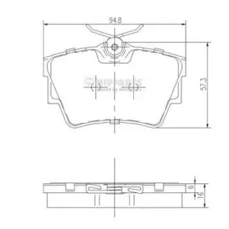 J3611047 Гальмівні колодки NIPPARTS підбір по vin на Brocar