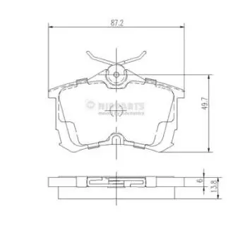 J3614015 Тормозные колодки дисковые NIPPARTS подбор по vin на Brocar