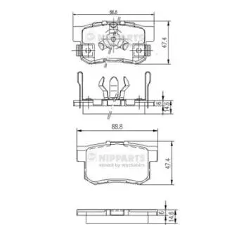 J3614017 Гальмівні колодки NIPPARTS підбір по vin на Brocar