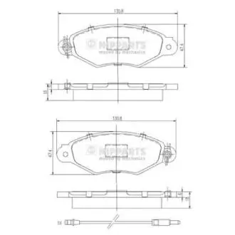 J3601093 Тормозные колодки дисковые NIPPARTS підбір по vin на Brocar