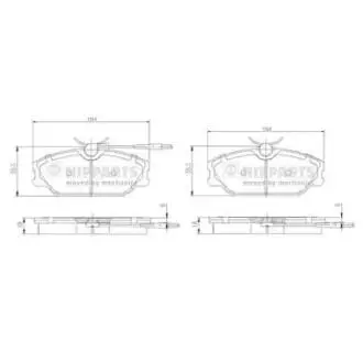 N3600917 Тормозные колодки дисковые NIPPARTS подбор по vin на Brocar