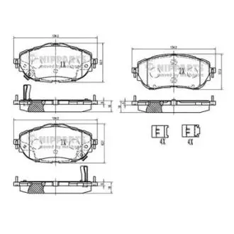 N3602150 Тормозные колодки дисковые. NIPPARTS подбор по vin на Brocar