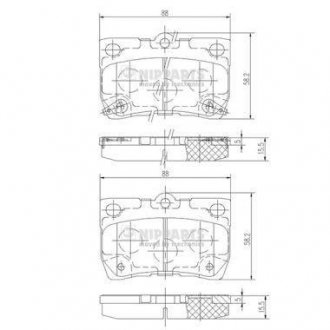 N3612041 Тормозные колодки дисковые NIPPARTS підбір по vin на Brocar