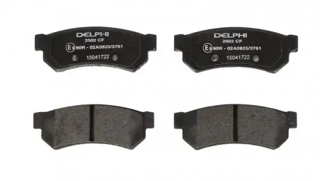 LP2502 Гальмівні колодки, дискові DELPHI підбір по vin на Brocar