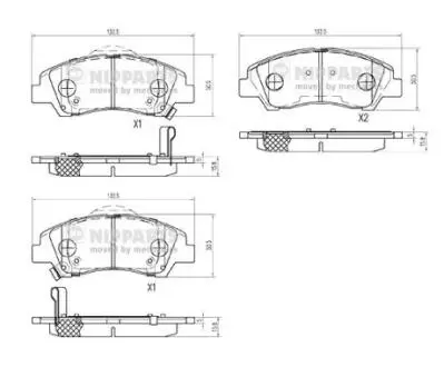 N3600555 Тормозные колодки дисковые NIPPARTS підбір по vin на Brocar