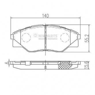 N3602149 Тормозные колодки дисковые NIPPARTS підбір по vin на Brocar