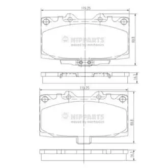 N3607022 Тормозные колодки дисковые NIPPARTS подбор по vin на Brocar