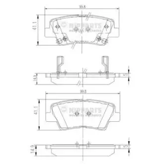 N3610311 Тормозные колодки дисковые NIPPARTS подбор по vin на Brocar
