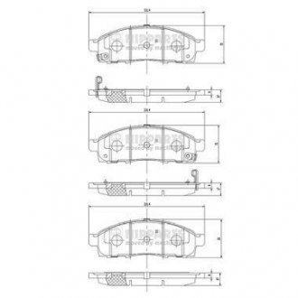 N3601101 Гальмівні колодки NIPPARTS підбір по vin на Brocar