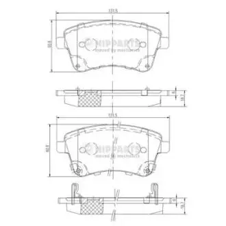 N3600331 Тормозные колодки дисковые NIPPARTS подбор по vin на Brocar