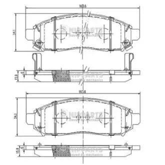 J3601095 Тормозные колодки дисковые NIPPARTS подбор по vin на Brocar