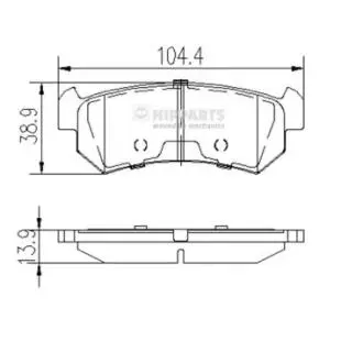 J3610903 Гальмівні колодки NIPPARTS підбір по vin на Brocar