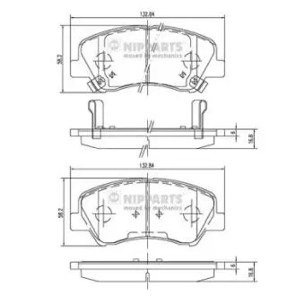 N3600550 Тормозные колодки дисковые NIPPARTS подбор по vin на Brocar