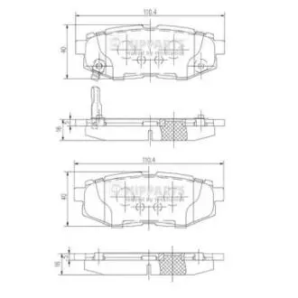 N3617006 Тормозные колодки дисковые NIPPARTS подбор по vin на Brocar