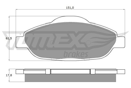 1466 Гальмівні колодки дискові TOMEX підбір по vin на Brocar