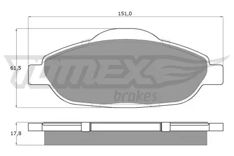 1466 Тормозные колодки дисковые TOMEX подбор по vin на Brocar