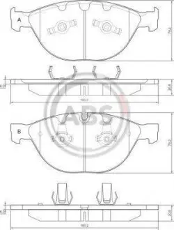 37370 Тормозные колодки дисковые A.B.S. подбор по vin на Brocar