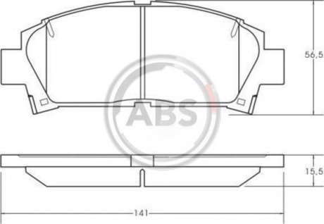 36866 Гальмівні колодки перед Avensis/Camry/Carina 89-03 A.B.S. підбір по vin на Brocar