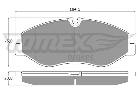 1812 Гальмівні колодки дискові TOMEX підбір по vin на Brocar