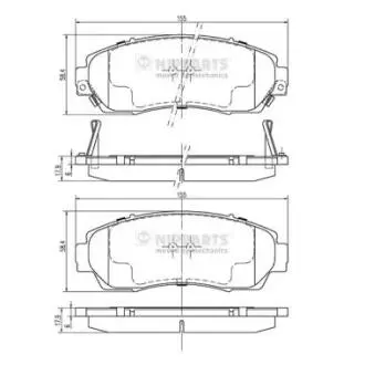 N3604073 Гальмівні колодки NIPPARTS підбір по vin на Brocar