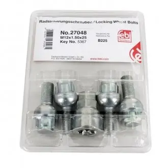 27048 Комплект болтів колісних MB E-class (W210) 95-02 (M12x1.5mm) FEBI BILSTEIN підбір по vin на Brocar