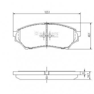 J3605040 Тормозные колодки дисковые NIPPARTS подбор по vin на Brocar