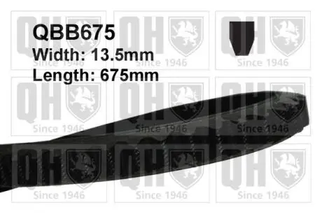QBB675 Ремінь клиновидний 13x675 QUINTON HAZELL підбір по vin на Brocar