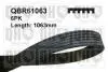 QBR61063 Ремень клиновой 6pk#1063 QUINTON HAZELL підбір по vin на Brocar