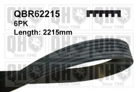 QBR62215 Пасок клиновий 6pk#2215 QUINTON HAZELL підбір по vin на Brocar