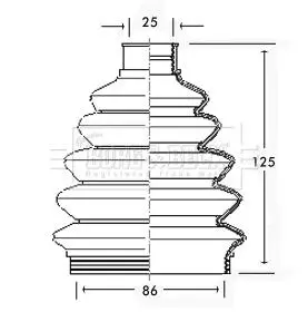 BCB2302 Пыльник приводного вала BORG&BECK подбор по vin на Brocar