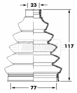 BCB6068 Пильовик привідного вала BORG&BECK підбір по vin на Brocar
