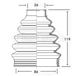 BCB2280 Пильовик привідного вала BORG&BECK підбір по vin на Brocar