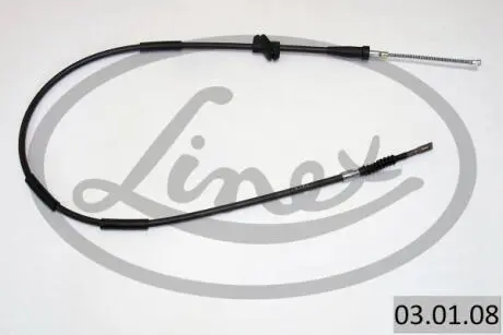 030108 Трос ручника (L) Audi 80/90 86-91 (1345/1078mm) LINEX підбір по vin на Brocar