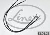 320121 Трос ручника Chevrolet Corsa/Opel Astra G 00- (1253/1062+1253/1062) (к-кт) LINEX підбір по vin на Brocar
