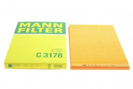 C3178 Фільтр повітряний Opel Astra F 1.4-2.0/ 1.7 TD 91-02 MANN підбір по vin на Brocar