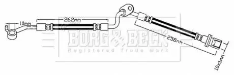 BBH7485 Гальмівний шланг BORG&BECK підбір по vin на Brocar