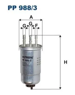 PP9883 Фільтр паливний FILTRON підбір по vin на Brocar