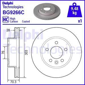 BG9266C Гальмівні диски DELPHI підбір по vin на Brocar