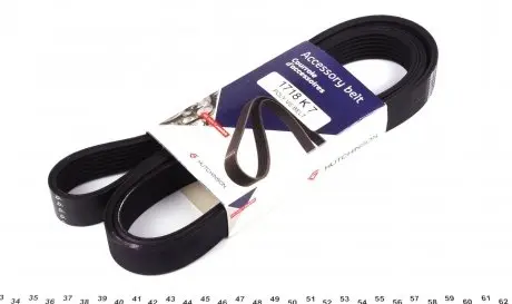 1718K7 Ремінь генератора Hyundai H-1 2.5CRDi 08- (7PK1718) HUTCHINSON підбір по vin на Brocar