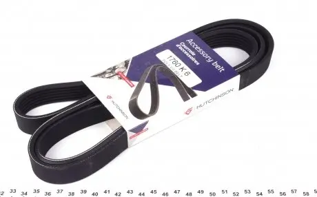 1760K6 Ремень генератора MB W202/203/VW/Audi 2.4/2.8i (6PK1760) HUTCHINSON подбор по vin на Brocar