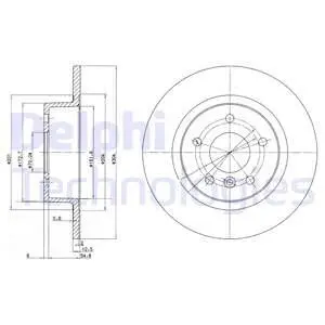 BG3227C Тормозные диски DELPHI подбор по vin на Brocar