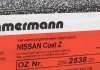 200253820 Диск тормозной (передний) Nissan Leaf 10- (283x28) (с покрытием) (венилируемый) ZIMMERMANN підбір по vin на Brocar