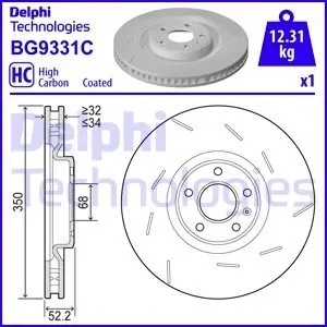BG9331C Тормозные диски DELPHI підбір по vin на Brocar